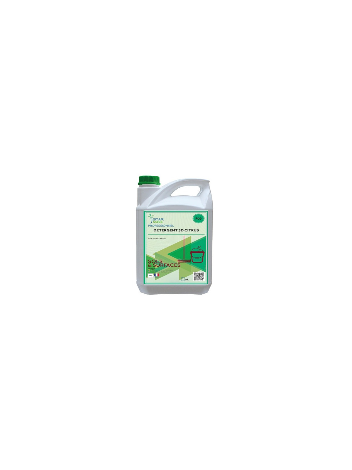 Nettoyant désinfectant 3D sols & surfaces - Le bidon de 5L - Citron