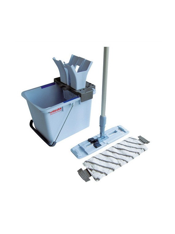 Kit Vileda Ultra Speed (Seau 15l + presse + support + frange microfibres) - Livré sans manche