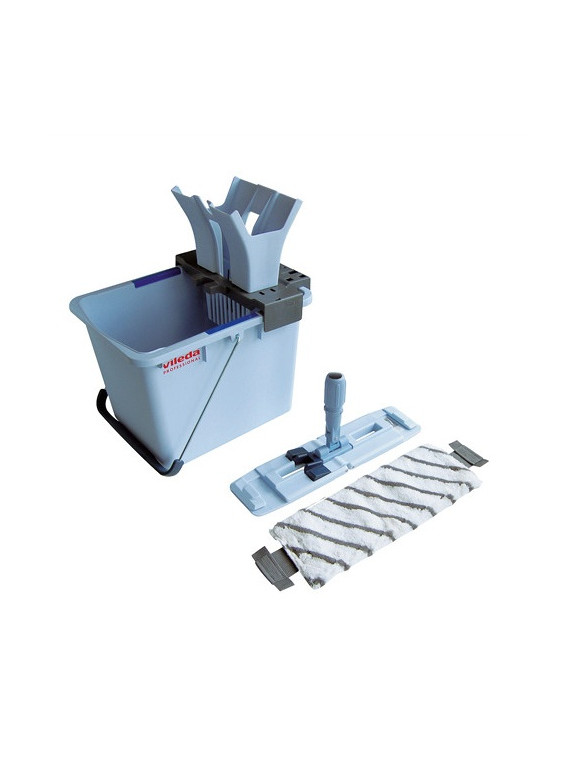 Kit Vileda Ultra Speed (Seau 15l + presse + support + frange microfibres) - Livré sans manche