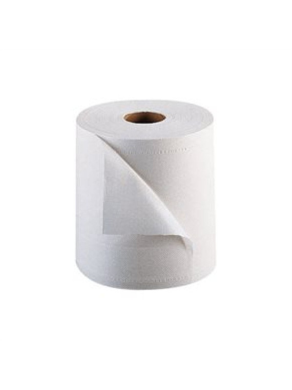 Essuie-mains bobine Ecolabel - 1000 feuilles - Blanche - Le lot de 2