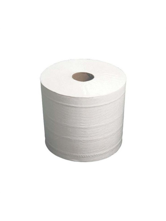 Essuie-mains bobine Ecolabel - 1000 feuilles - Blanche - Le lot de 2