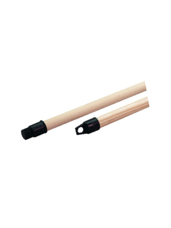 Manche balais bois à vis 130 cm - Brut