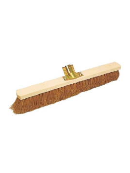 Balai coco naturel 80 cm - Douille métal