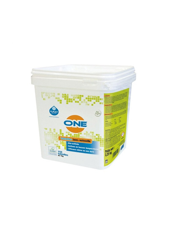 Tablettes de lavage vaisselle en machine Ecolabel - Le sceau de 2,25kg - 150 pastilles 15g