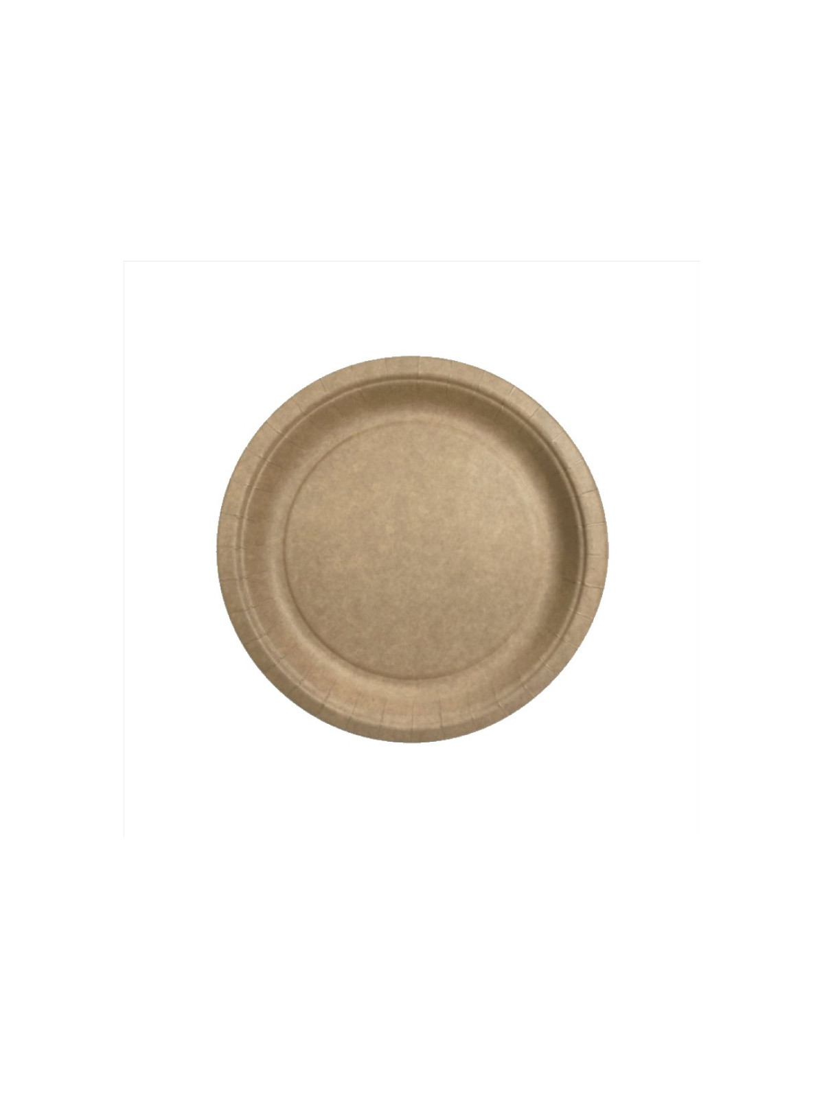 Assiette ronde en carton kraft biodégradable 17,5 cm - Le paquet de 50