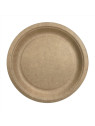 Assiette ronde en carton kraft biodégradable 22,5 cm - Le paquet de 50