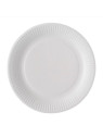Assiette ronde en carton blanc biodégradable 23 cm - Le paquet de 100