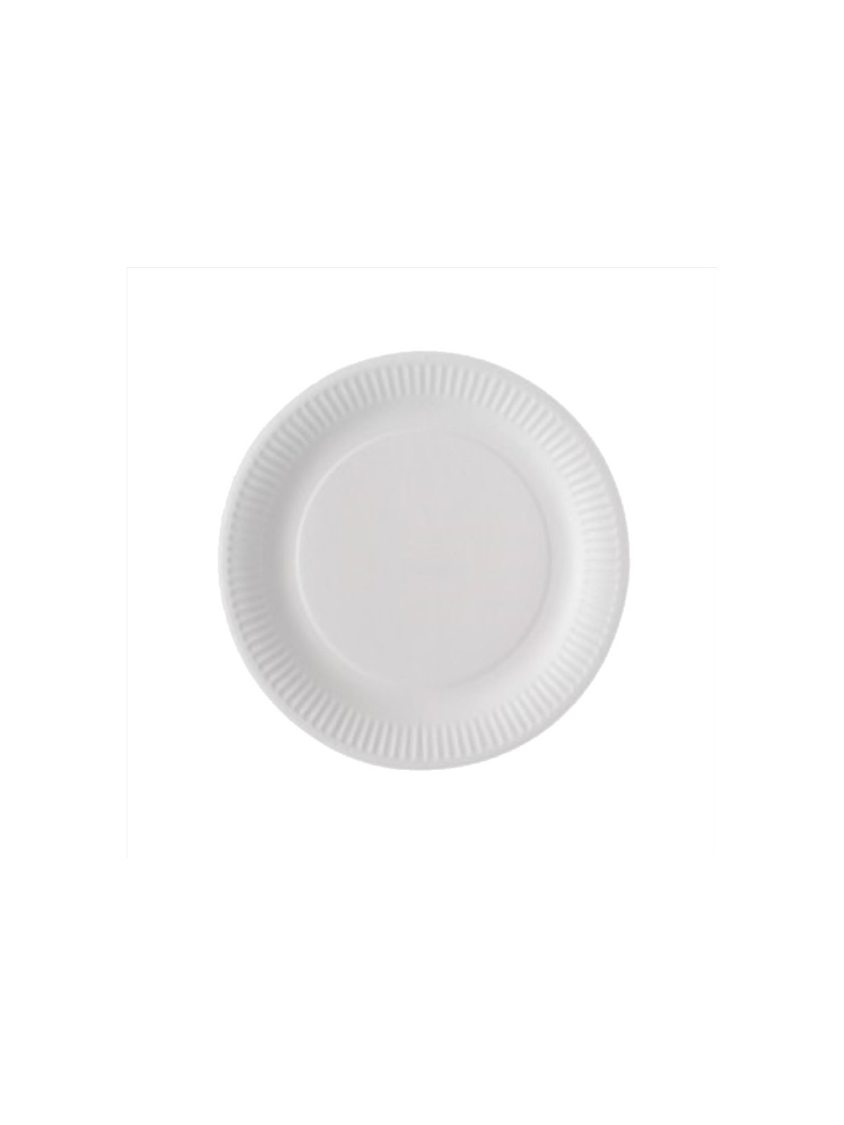 Assiette ronde en carton blanc biodégradable 18 cm - Le paquet de 100