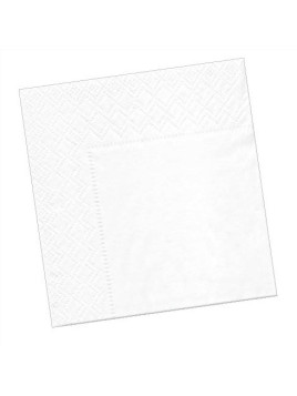 Serviettes en papier ouate blanc 2 épaisseurs 40 x 40 cm - Le paquet de 100