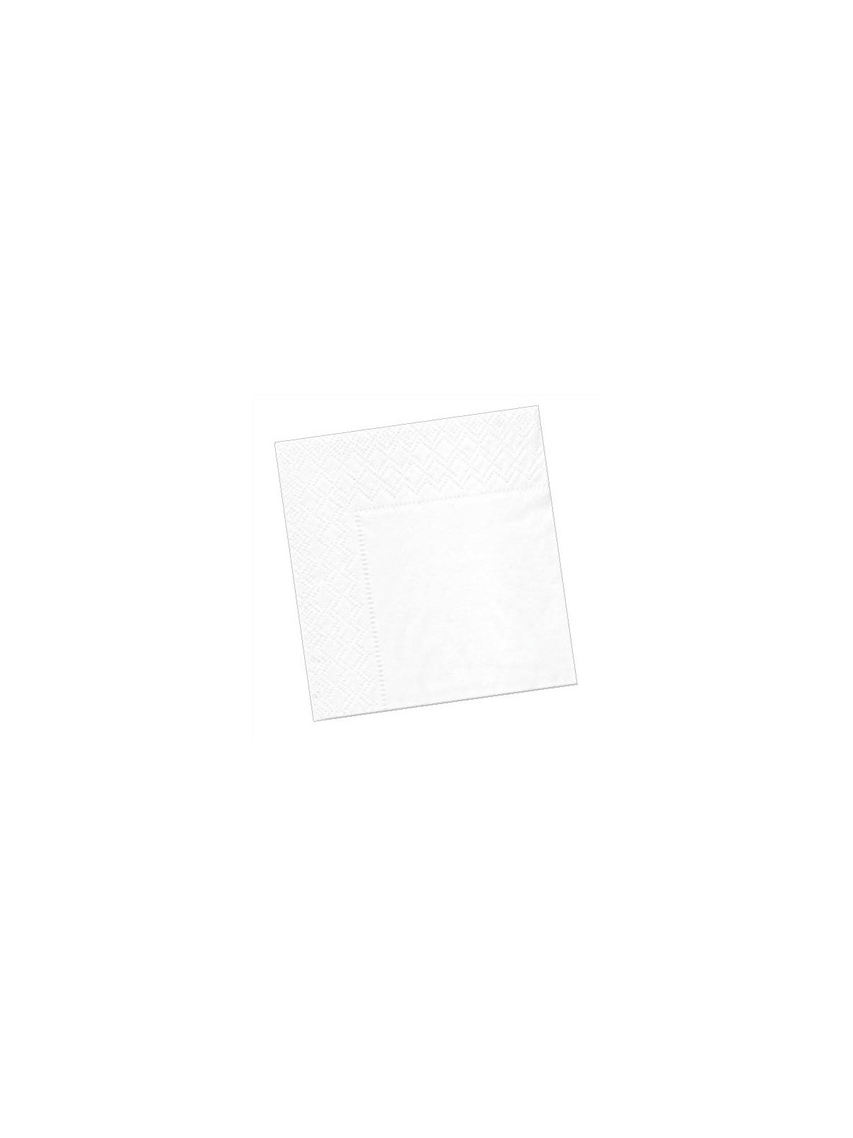 Serviettes en papier ouate blanc 2 épaisseurs 40 x 40 cm - Le paquet de 100