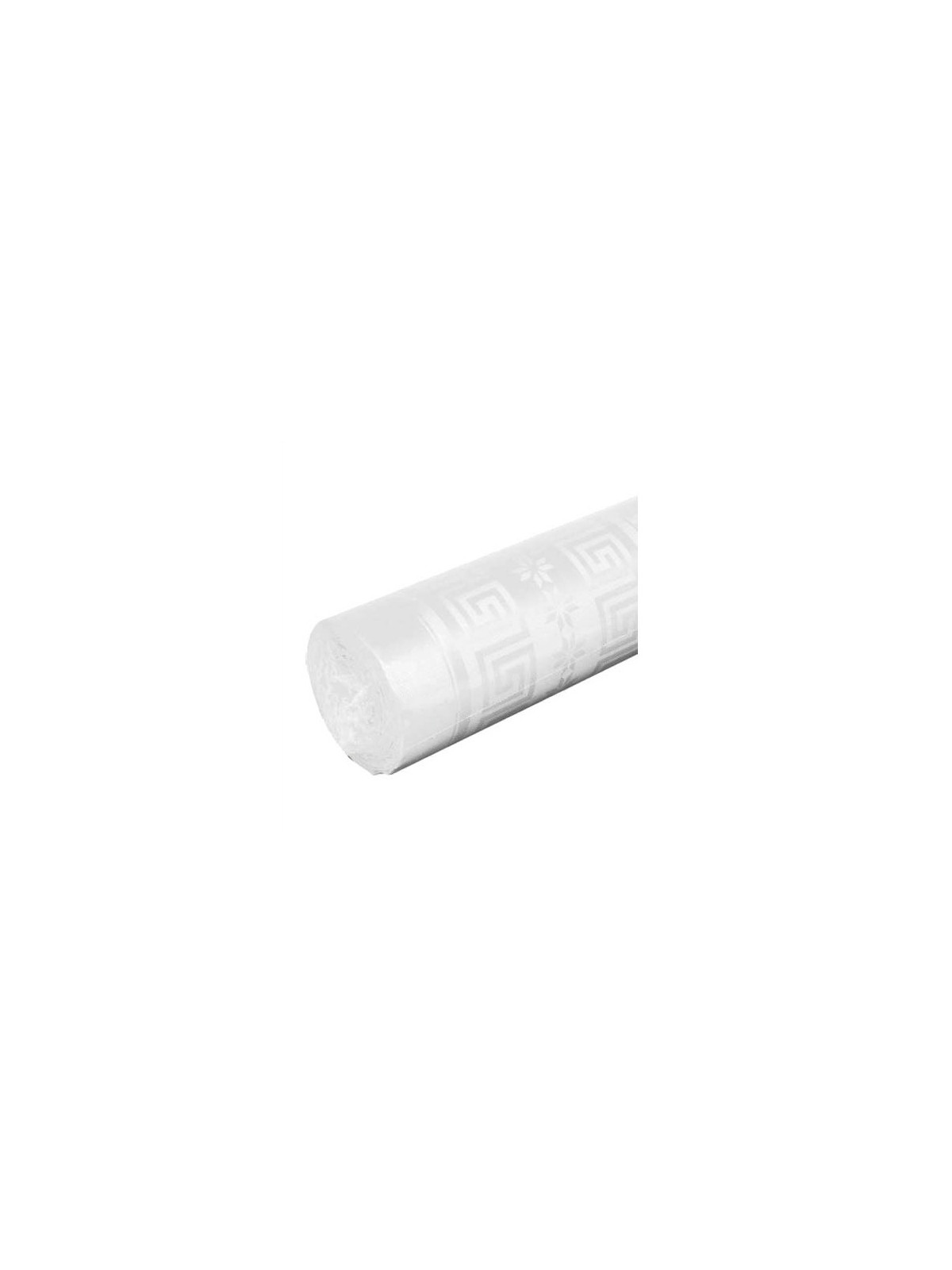 Nappe en rouleau papier damassé recyclé blanc - Le rouleau de 100 m