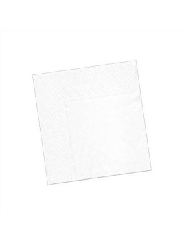 Mini serviettes cocktail en papier ouate blanc 2 épaisseurs 20 x 20 cm - Le paquet de 100