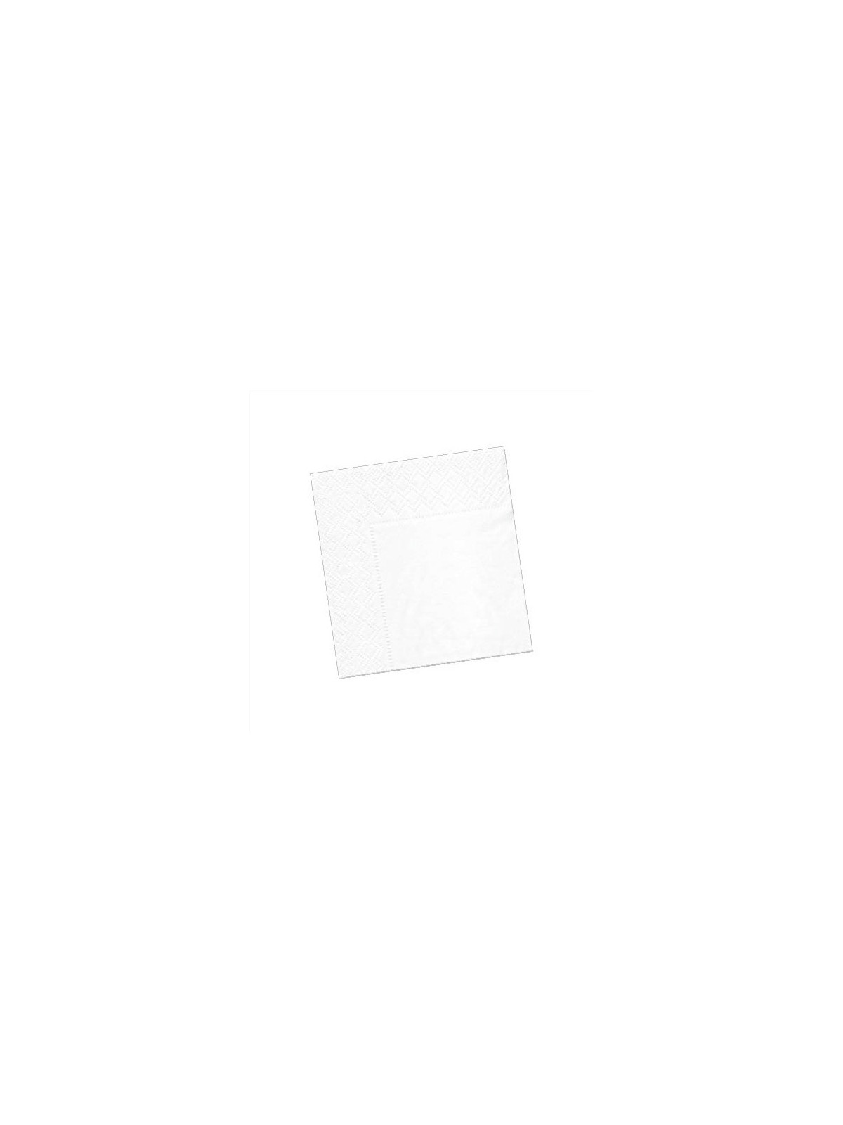 Mini serviettes cocktail en papier ouate blanc 2 épaisseurs 20 x 20 cm - Le paquet de 100