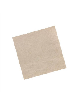 Mini serviettes cocktail en papier nature 2 épaisseurs 20 x 20 cm - Le paquet de 100