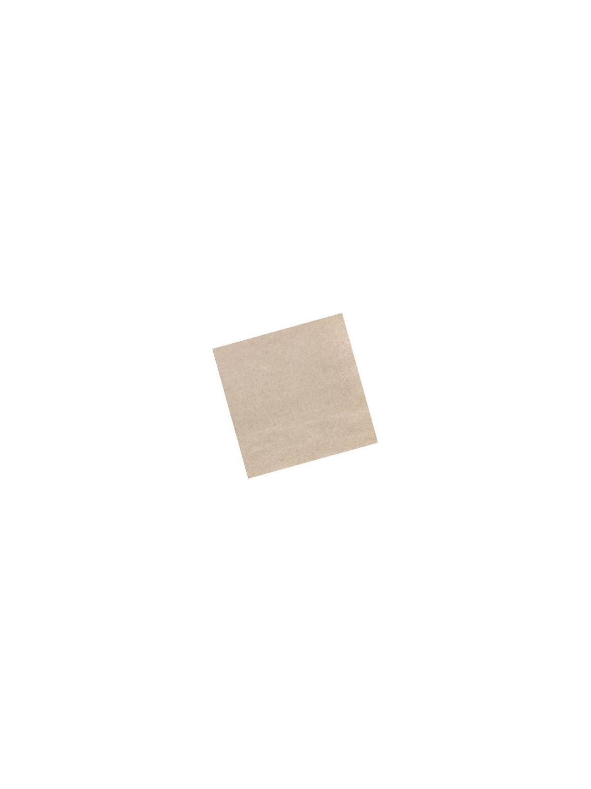 Mini serviettes cocktail en papier nature 2 épaisseurs 20 x 20 cm - Le paquet de 100