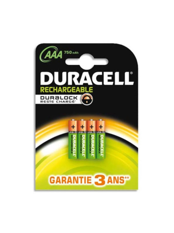 Piles rechargeables AA / HR6 Duracell - blister de 4