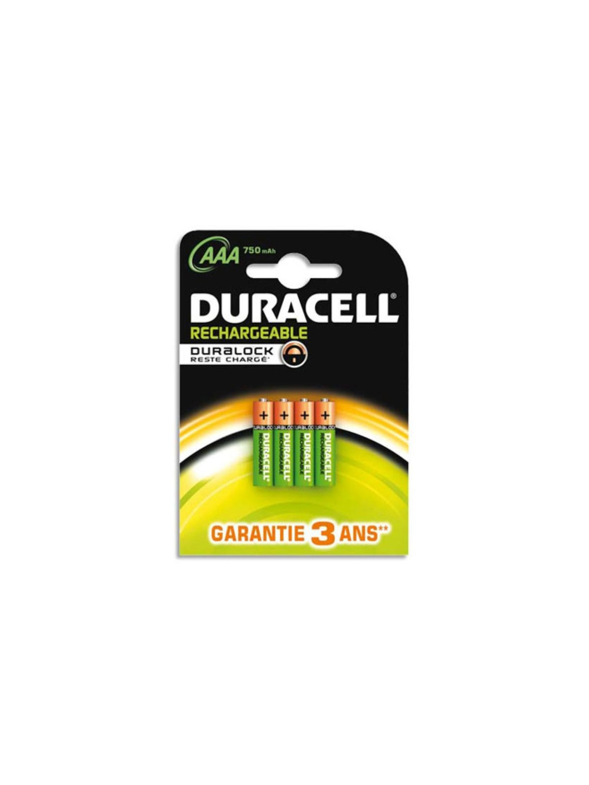 Piles rechargeables AA / HR6 Duracell - blister de 4