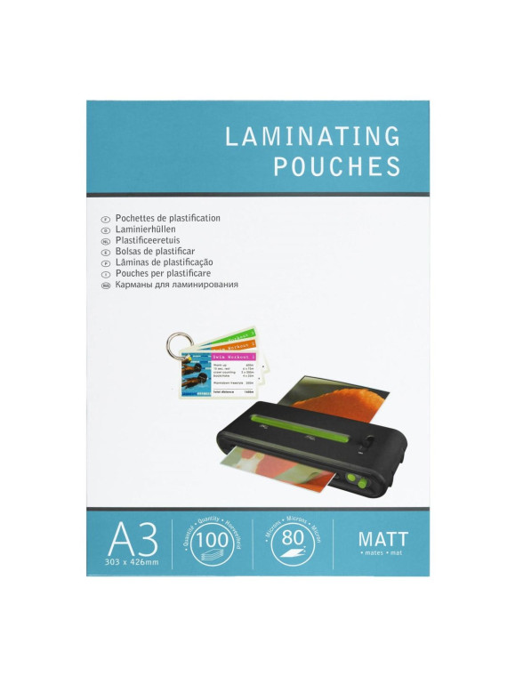 Pochettes plastifieuses A3 2x80 microns - Boite de 100