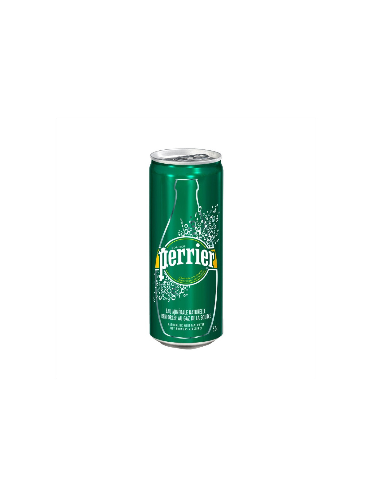 Eau minérale gazeuze Perrier 33 cl - Le lot de 24 canettes