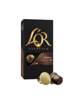 Café capsules L'Or Espresso Forza corsé - Nespresso compatibles - La boîte de 10