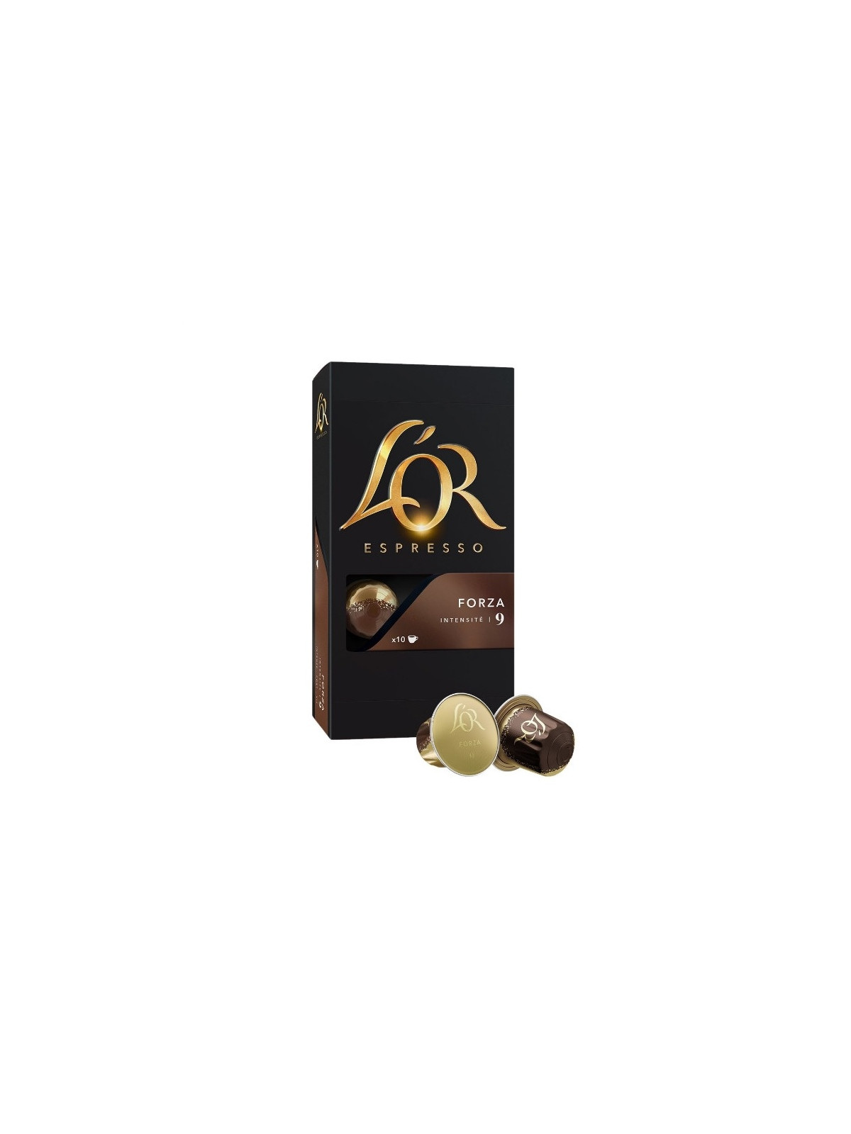 Café capsules L'Or Espresso Forza corsé - Nespresso compatibles - La boîte de 10