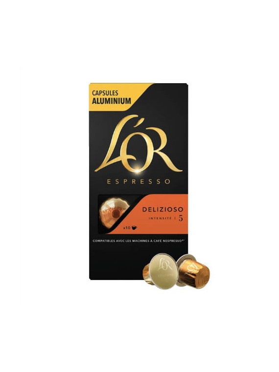 Café capsules L'Or Espresso Delizio équilibré - Nespresso compatibles - La boîte de 10