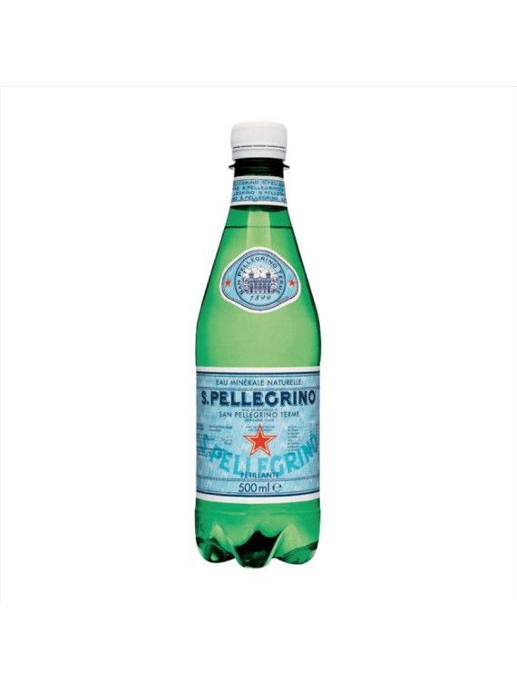 Eau minérale naturelle gazeuse SAN PELLEGRINO 50 cl - Le carton de 24 bouteilles