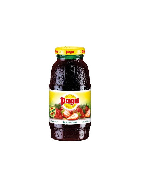 Jus de fruits PAGO Fraise 20 cl - Le pack de 12 bouteilles