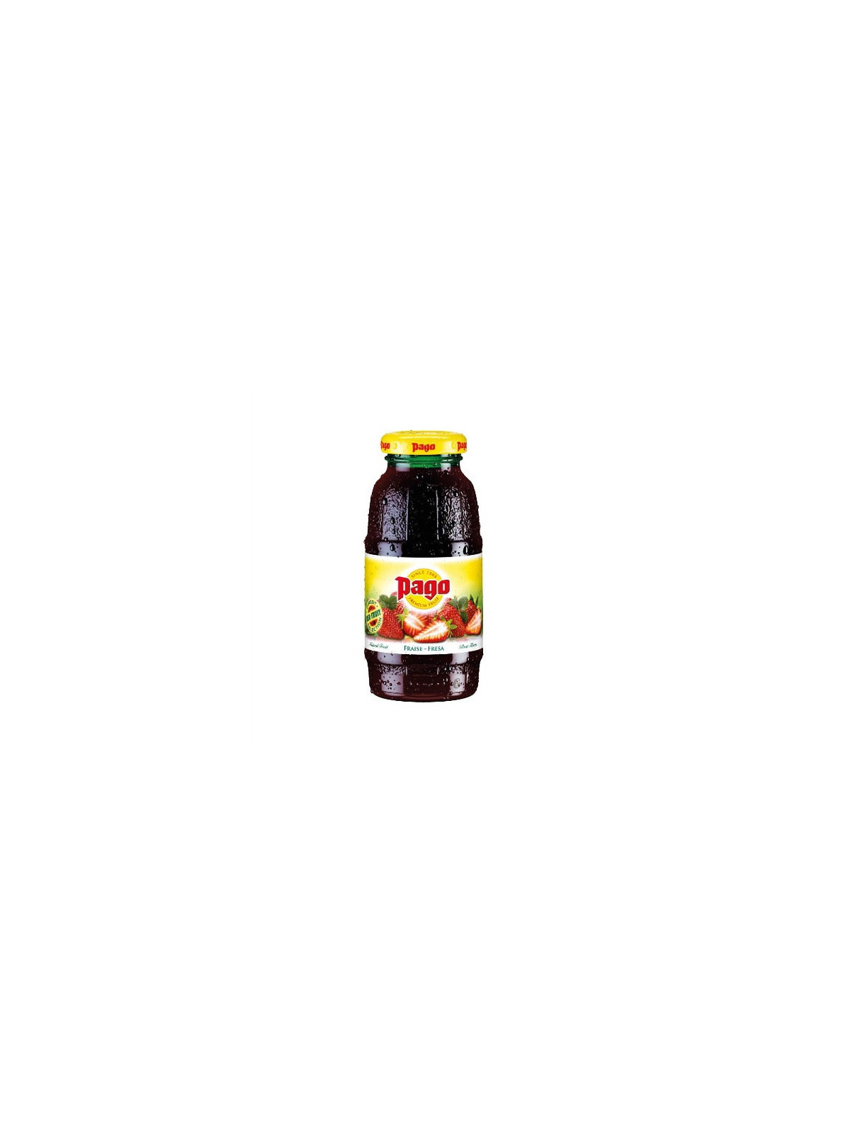 Jus de fruits PAGO Fraise 20 cl - Le pack de 12 bouteilles