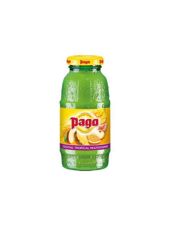 Jus de fruits PAGO Cocktail Tropical Multivitaminé 20 cl - Le pack de 12 bouteilles