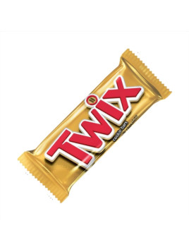 Barre biscuit nappage caramel chocolat TWIX 50g - Le lot de 32