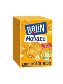 Biscuits apéritifs Monaco emmental BELIN - Les 3 étuis de 100g
