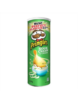 Chips tuiles PRINGLES Sour Cream and Onion - Le lot de 3 boîtes de 175g