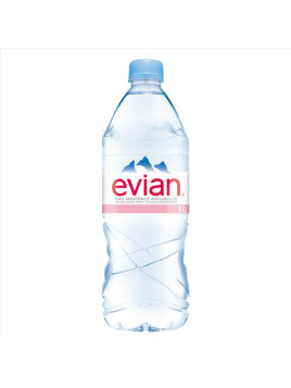 Eau minérale Evian 1L - Le lot de 6 bouteilles