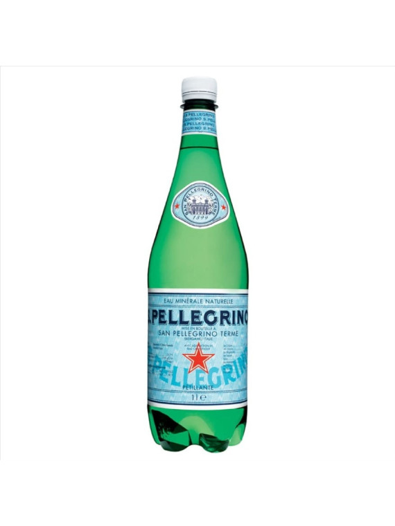 Eau minérale naturelle gazeuse SAN PELLEGRINO 1L - Le pack de 6 bouteilles