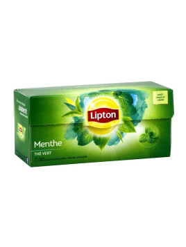Thé vert à la menthe LIPTON - La boîte de 30 sachets