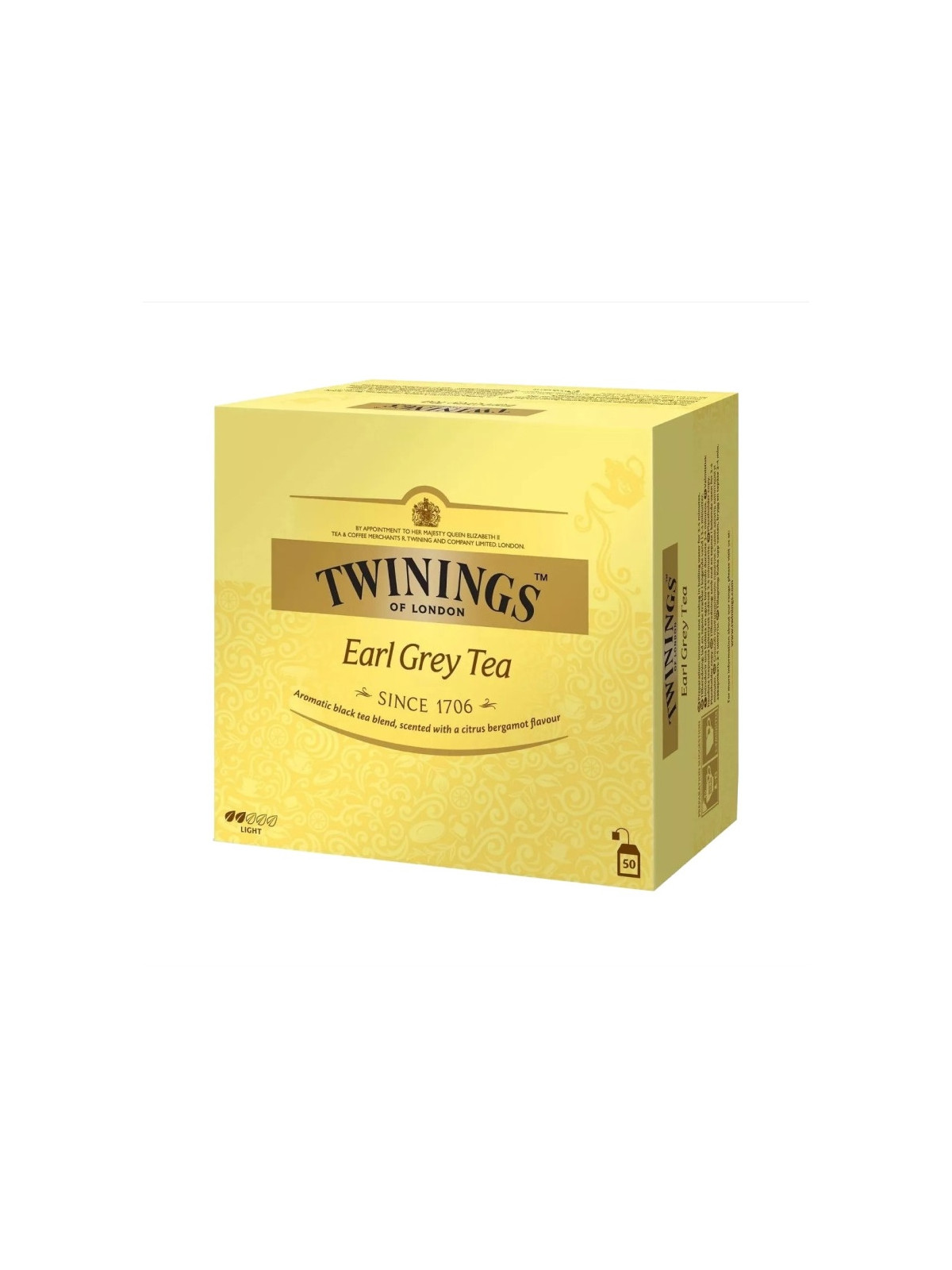 Thé Original Earl Grey TWININGS - La boîte de 50 sachets