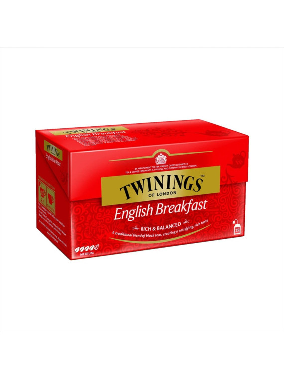 Thé Original English Breakfast TWININGS - La boîte de 25 sachets