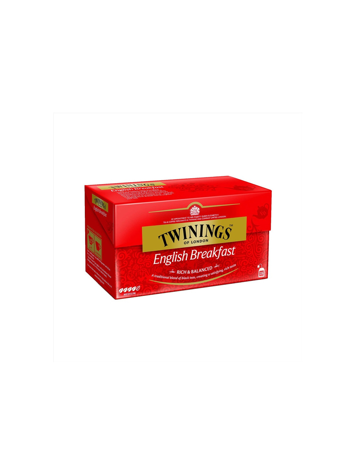 Thé Original English Breakfast TWININGS - La boîte de 25 sachets