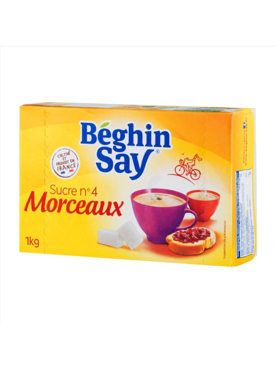 Sucre morceaux n°4 longs BEGHIN SAY - La boite de 1 kg