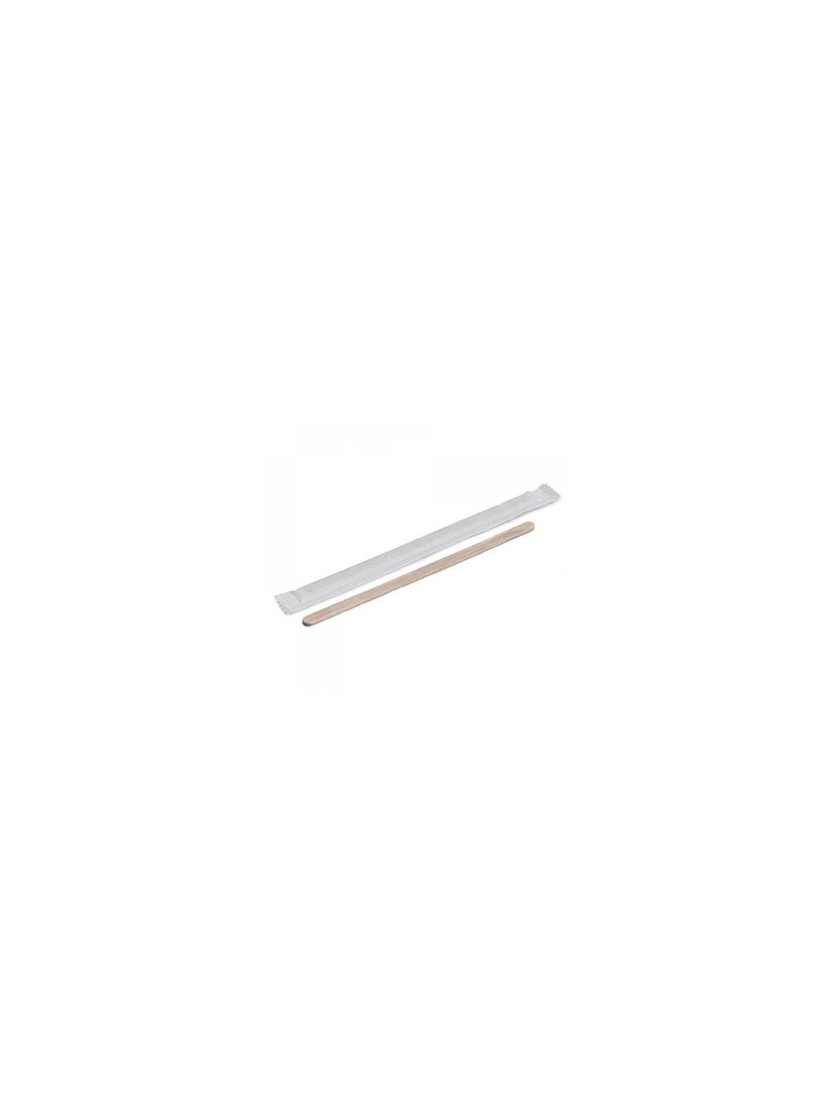 Touillettes en bois 140 mm emballées individuellement - Le lot de 50