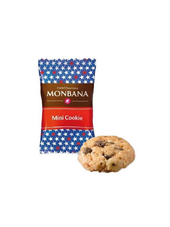 Mini cookies nougatine et pépite de chocolat Monbana 4g (sachet) - Le carton de 200
