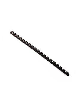 Baguettes à relier anneaux plastique 40 feuilles A4 Diam. 8 mm - La boîte de 100 Noir
