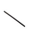 Baguettes à relier anneaux plastique 40 feuilles A4 Diam. 8 mm - La boîte de 100 Noir