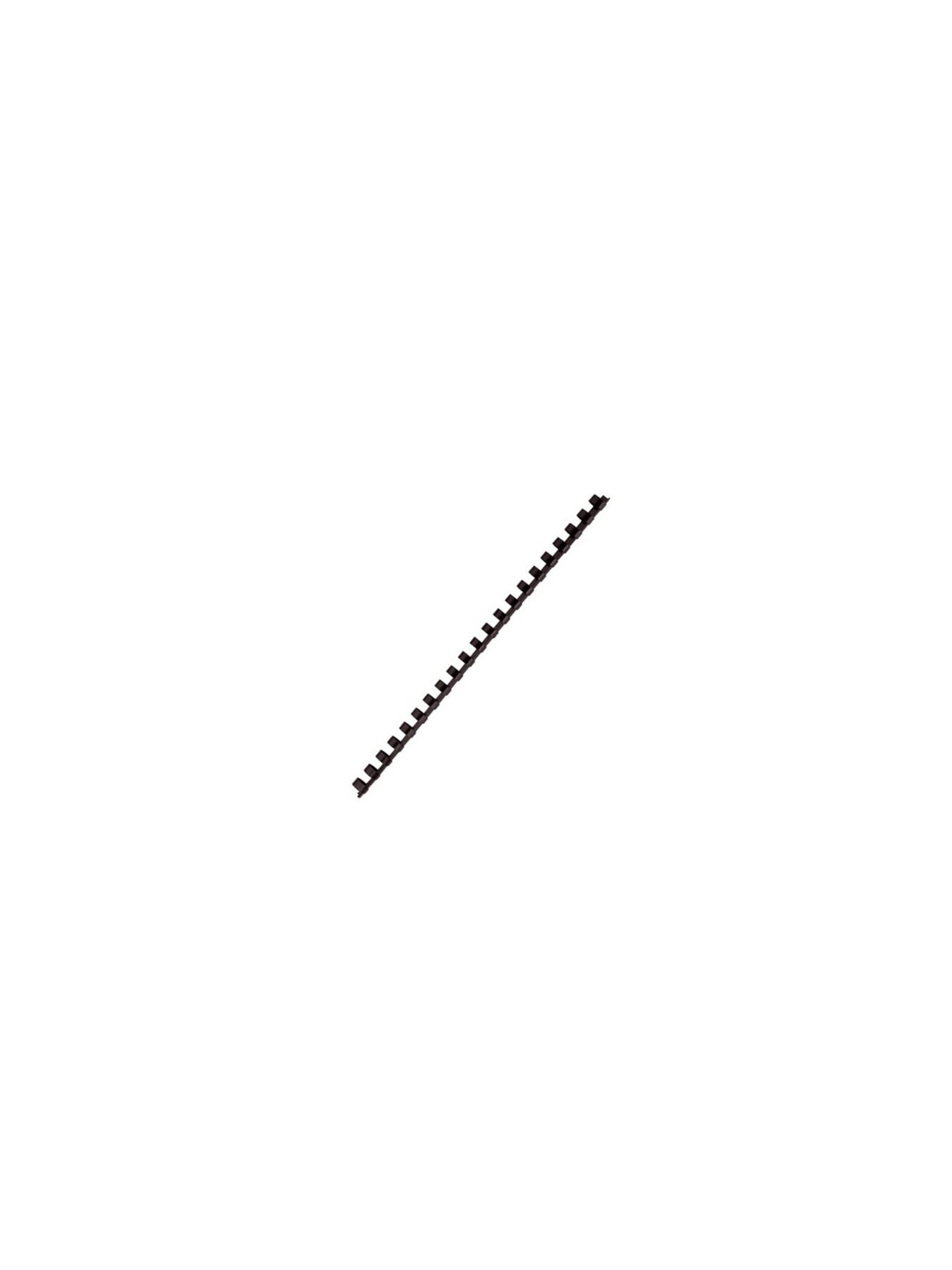 Baguettes à relier anneaux plastique 80 feuilles A4 Diam. 12 mm - La boîte de 100 Noir