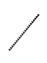 Baguettes à relier anneaux plastique 80 feuilles A4 Diam. 12 mm - La boîte de 100 Noir