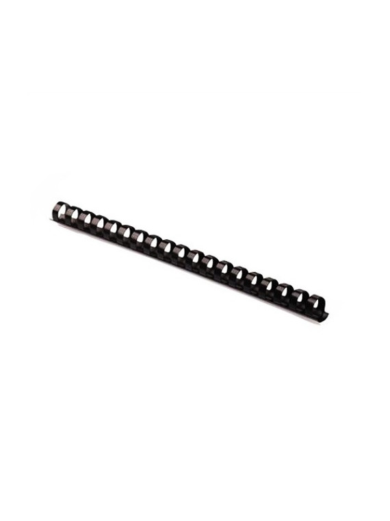 Baguettes à relier anneaux plastique 120 feuilles A4 Diam. 16 mm - La boîte de 100 Noir