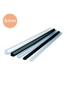 Baguettes à relier manuelles - La boite de 25 - 6 mm Noir
