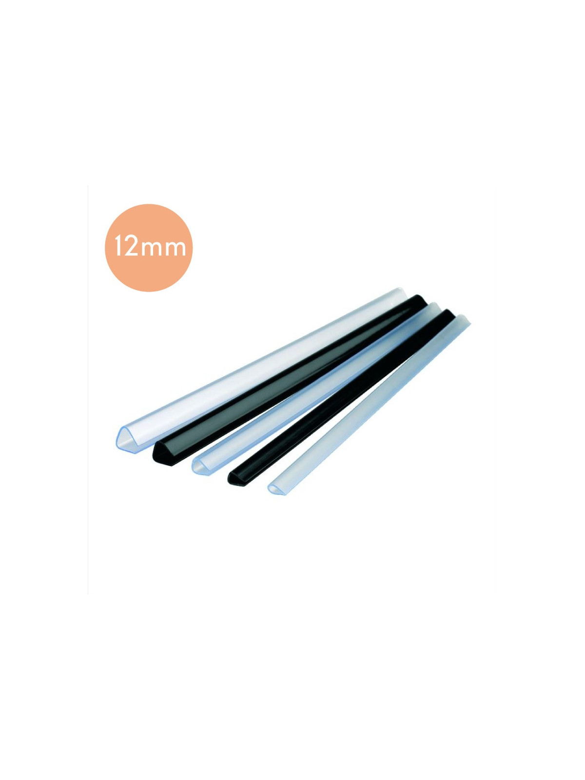 Baguettes à relier manuelles - La boite de 25 - 12 mm Noir