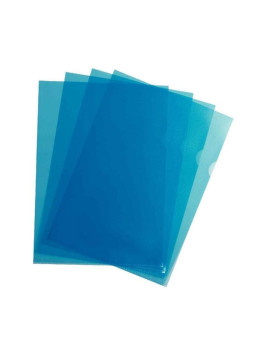 Pochettes coin polypro A4 couleur 14/100e - Lisses - Lot de 10